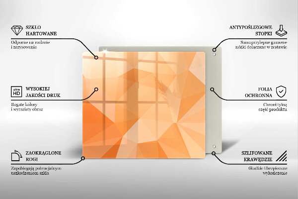 Kalené sklo za sporák Geometrické pozadie