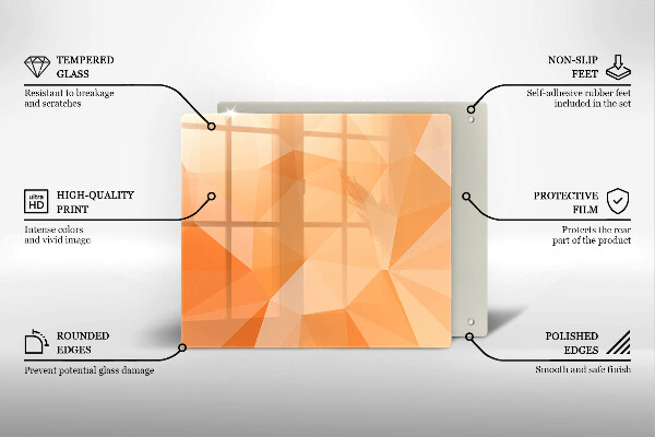 Kalené sklo za sporák Geometrické pozadie