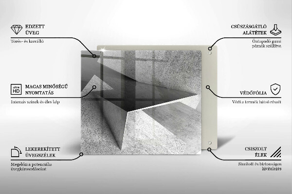 Kalené sklo za sporák Konkrétna abstrakcia