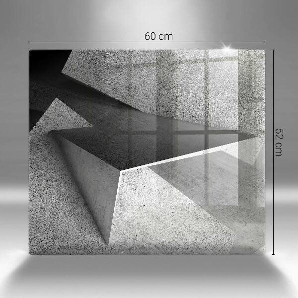 Kalené sklo za sporák Konkrétna abstrakcia