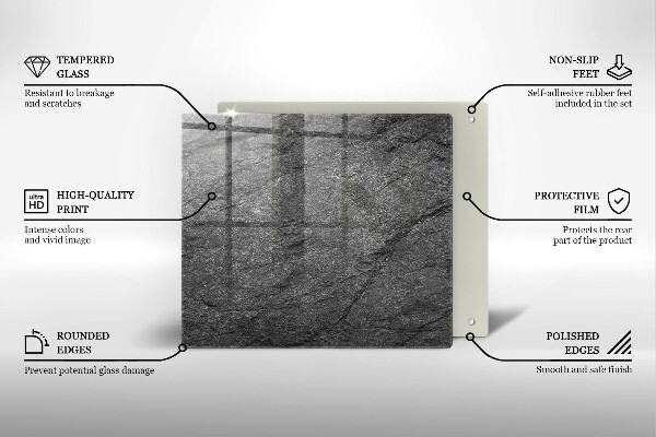 Kalené sklo za sporák Textúra kameňa