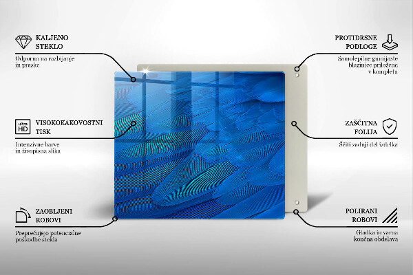 Sklo za varnú dosku Vtáčie perie