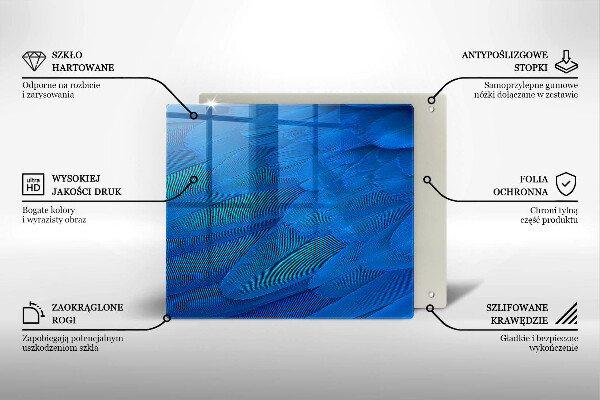 Sklo za varnú dosku Vtáčie perie