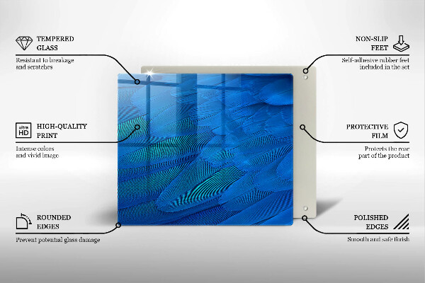 Sklo za varnú dosku Vtáčie perie