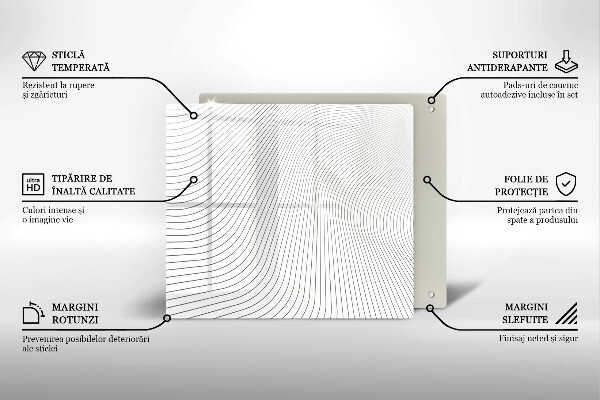 Sklo za varnú dosku Vzor moderných línií
