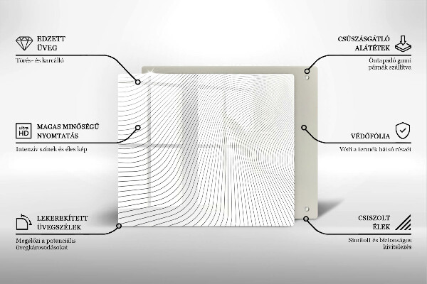 Sklo za varnú dosku Vzor moderných línií