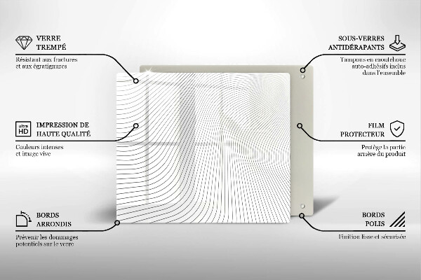 Sklo za varnú dosku Vzor moderných línií