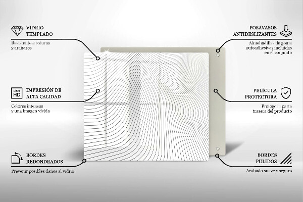 Sklo za varnú dosku Vzor moderných línií