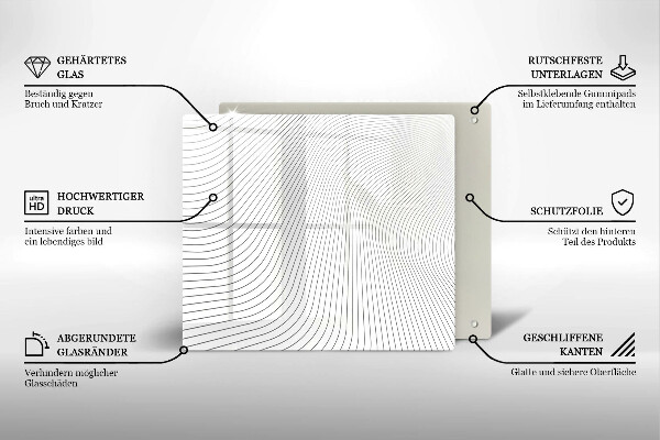 Sklo za varnú dosku Vzor moderných línií