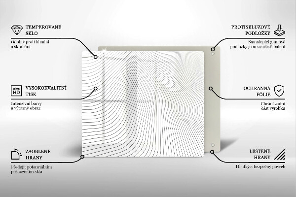 Sklo za varnú dosku Vzor moderných línií