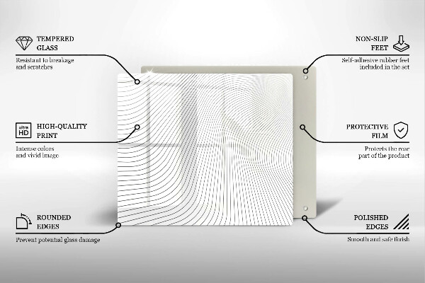 Sklo za varnú dosku Vzor moderných línií