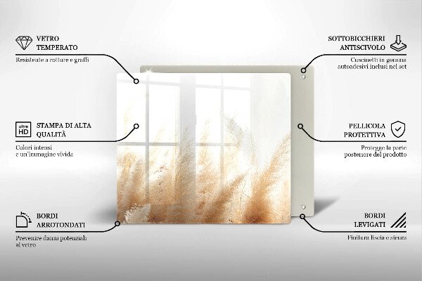 Sklo za varnú dosku Pampasová tráva