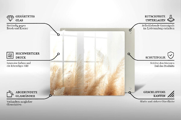 Sklo za varnú dosku Pampasová tráva