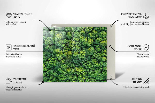 Sklo za varnú dosku Prírodná machová rastlina