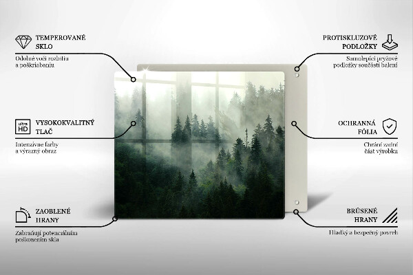 Kryt na indukčnú dosku Hmlistá lesná krajina