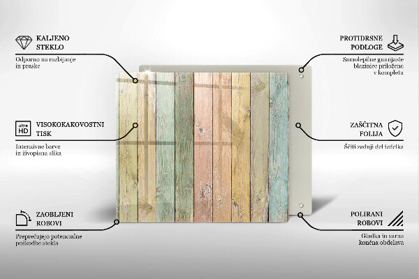 Kryt na indukčnú dosku Farebné vintage dosky