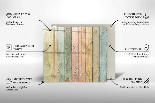 Kryt na indukčnú dosku Farebné vintage dosky