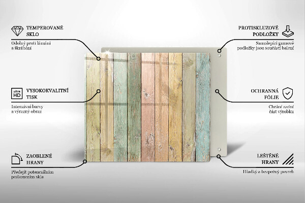 Kryt na indukčnú dosku Farebné vintage dosky