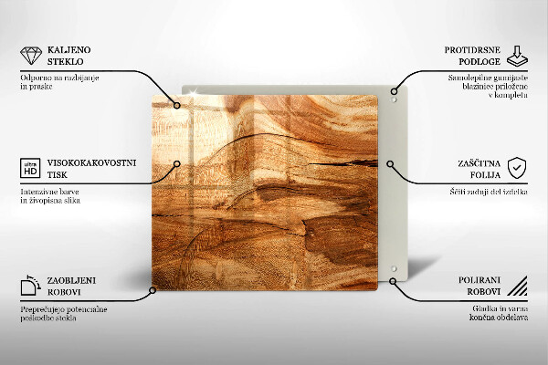 Kryt na indukčnú dosku Textúra drevenej dosky