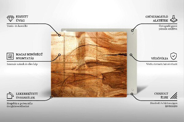 Kryt na indukčnú dosku Textúra drevenej dosky