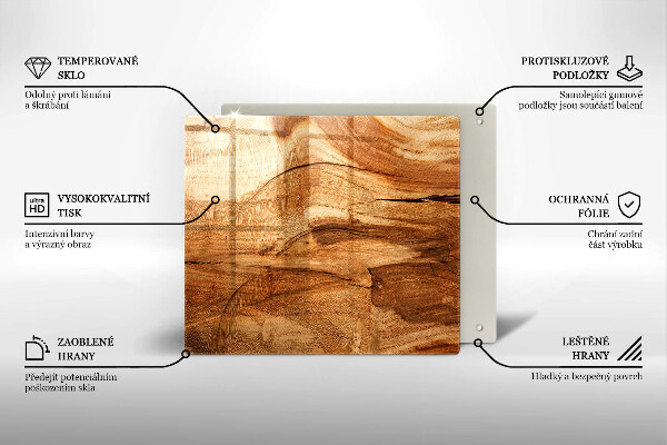 Kryt na indukčnú dosku Textúra drevenej dosky