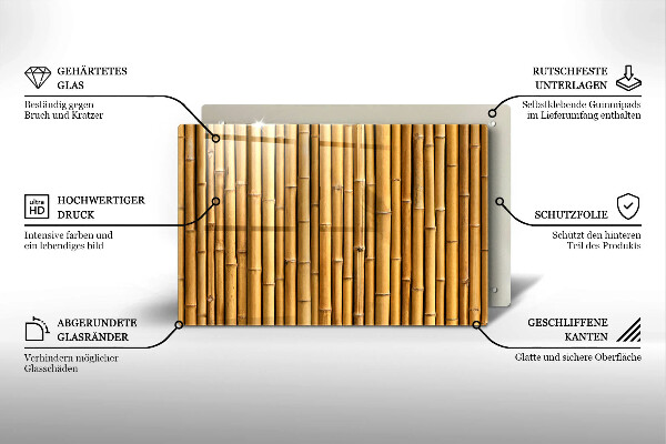 Sklo za varnú dosku Prírodný boho bambus