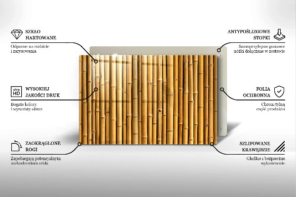 Sklo za varnú dosku Prírodný boho bambus