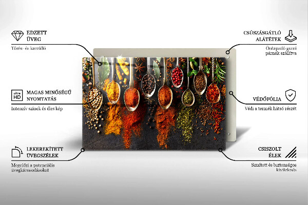 Sklo za varnú dosku Lyžice s korením