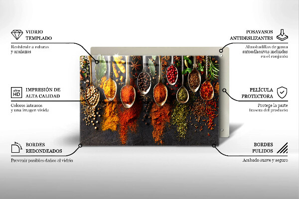 Sklo za varnú dosku Lyžice s korením