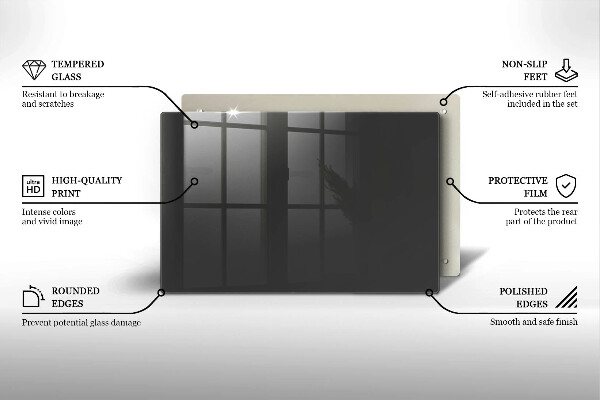 Sklo za varnú dosku Šedá farba