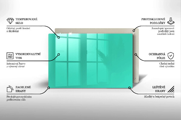 Sklo za varnú dosku Zelená farba