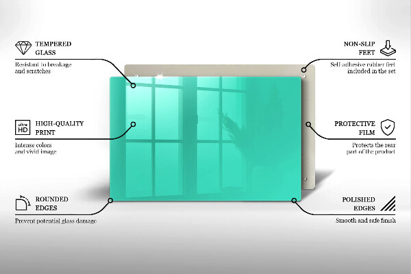 Sklo za varnú dosku Zelená farba