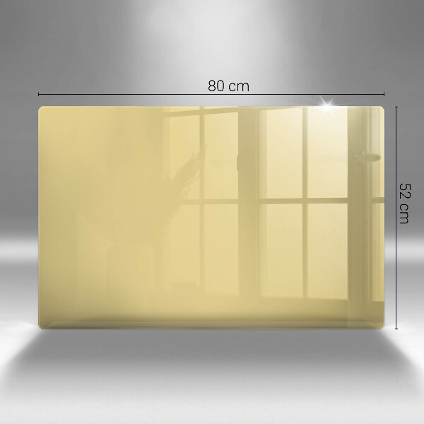 Sklenený kryt za sporák žltá