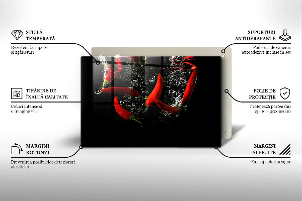 Kryt na indukčnú dosku Chilli papričky vo vode