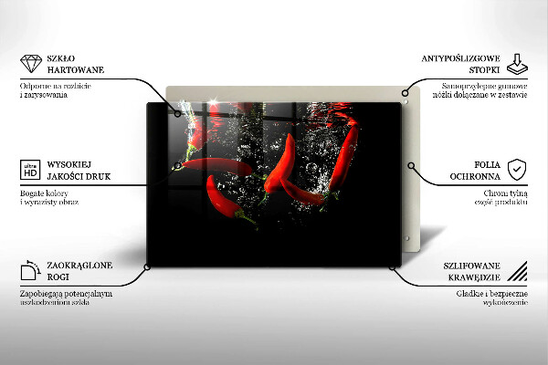 Kryt na indukčnú dosku Chilli papričky vo vode