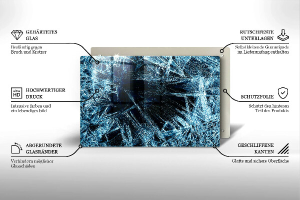 Kryt na indukčnú dosku Štruktúra ostrého ľadu