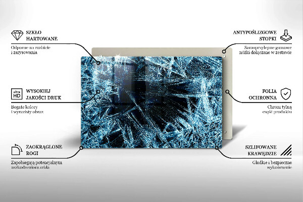 Kryt na indukčnú dosku Štruktúra ostrého ľadu