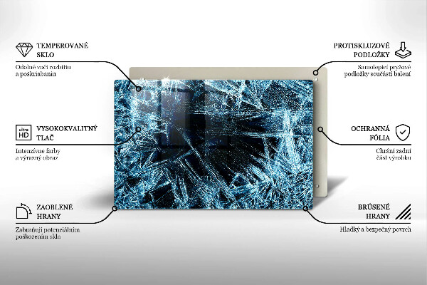 Kryt na indukčnú dosku Štruktúra ostrého ľadu