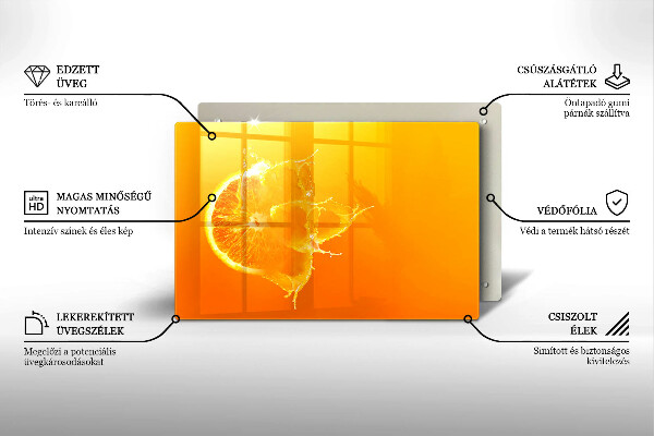 Sklo za varnú dosku Šťavnaté oranžové ovocie