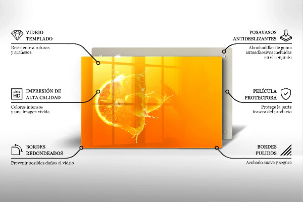 Sklo za varnú dosku Šťavnaté oranžové ovocie