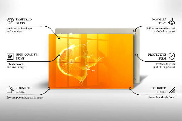 Sklo za varnú dosku Šťavnaté oranžové ovocie