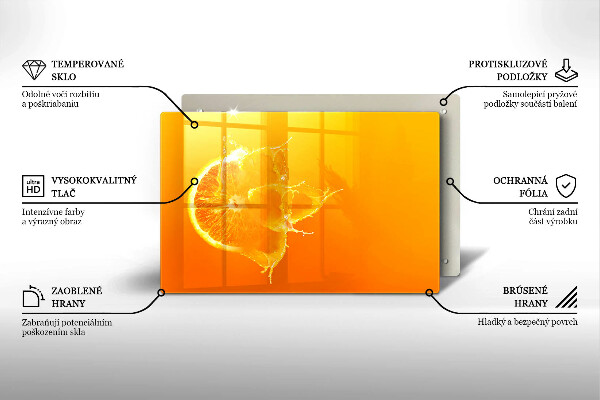 Sklo za varnú dosku Šťavnaté oranžové ovocie