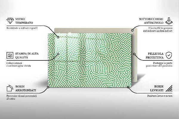 Sklo za varnú dosku Abstraktné línie