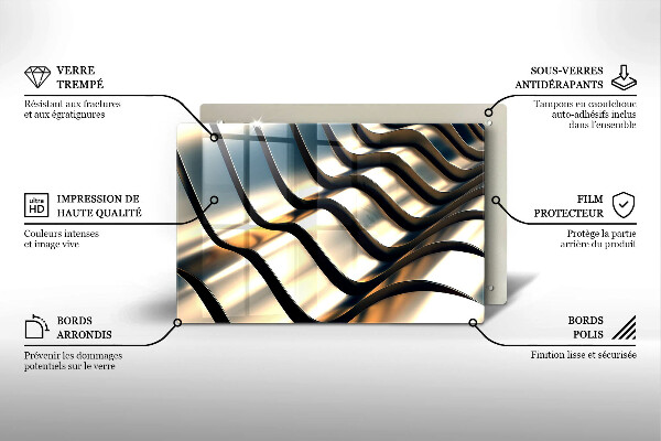 Kryt na indukčnú dosku 3D kovové tvary