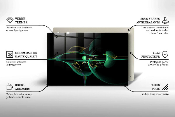 Sklo za varnú dosku Moderná abstrakcia