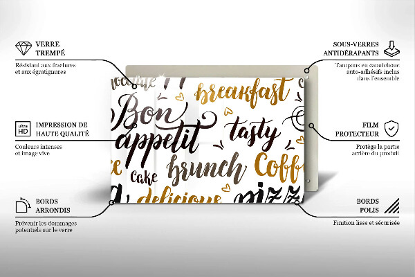 Sklo za varnú dosku Bon appetit