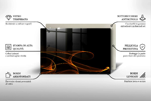 Sklo za varnú dosku Abstraktné línie