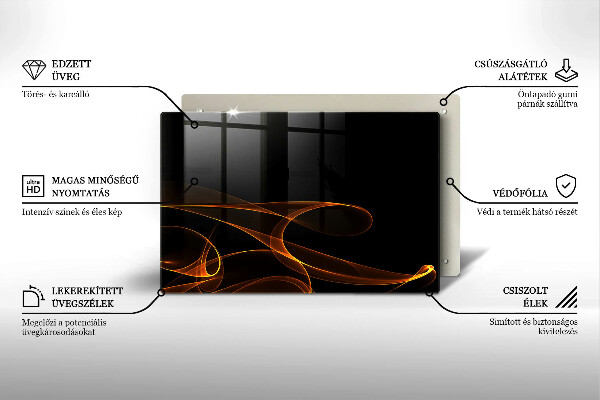 Sklo za varnú dosku Abstraktné línie