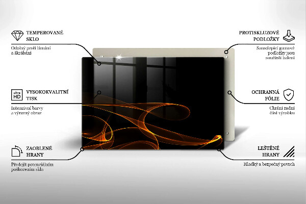 Sklo za varnú dosku Abstraktné línie