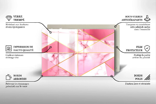 Sklo za varnú dosku Geometrický mramor